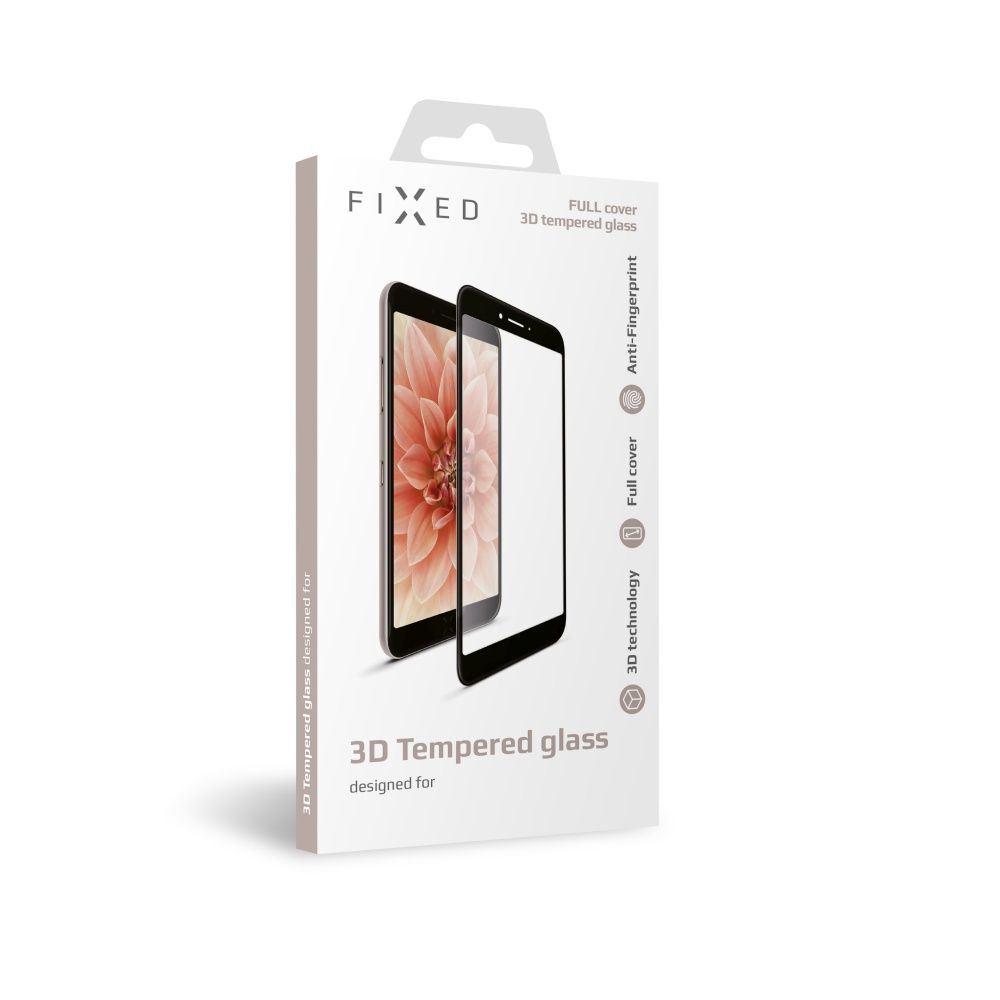 FIXED 3D Full-Cover Apple iPhone 7 Plus/8 Plus edzett üveg kijelzővédő fekete kerettel (FIXG3D-101-033BK)