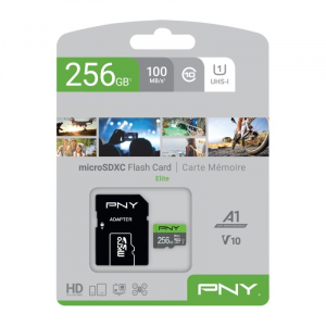 256GB microSDXC PNY Elite U1 A1 V10 + adapter (P-SDU256V11100EL-GE)