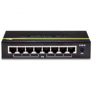 TRENDnet TPE-TG82g Gigabit PoE+ 8 portos DIN-Rail Switch