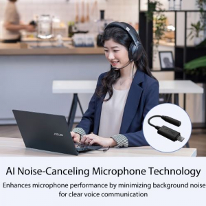 ASUS USB-C - 3.5 mm Jack  AI zajcsökkentő mikrofon adapter (90YH02L1-B2UA00)