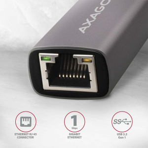 Axagon USB3.2 Gigabit Ethernet h&aacute;l&oacute;zati adapter (ADE-TR)