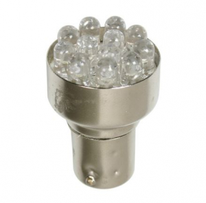 Lampa 24V BAY15D (P21/5W) 12 LED dióda, fehér színű (0198318)
