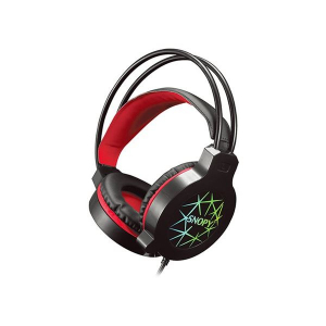 Rampage Snopy SN-GX7 CRAZY mikrofonos fejhallgat&oacute; fekete-piros (31380)
