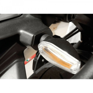 Lampa "FOCAL" motoros index pár,  Króm,  HY21W