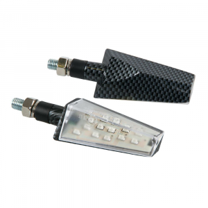 Lampa „Duke” LED-es motorkerékpár index, karbon (0190077)