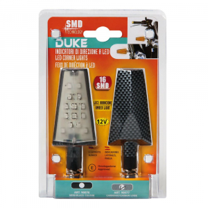 Lampa „Duke” LED-es motorkerékpár index, karbon (0190077)