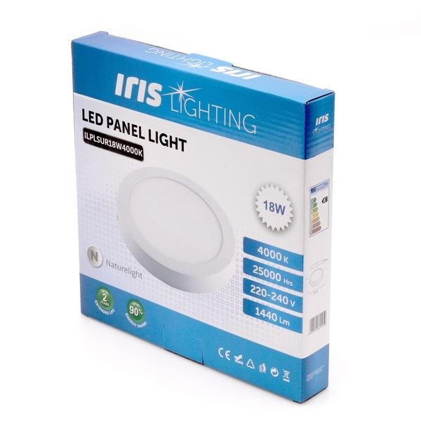 Iris Lighting PLSUR-18W 18/1440lm/4000K mennyezeti kör alakú LED panel (ILPLSUR18W4000K)