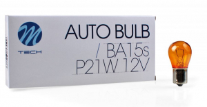 M-Tech BA15s S25 (sárga) halogén izzó 12V 1db (72Z19)