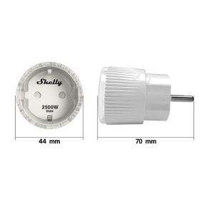 Shelly Plug S Wi-Fi-s okoskonnektor fogyasztásmérővel (ALL-KON-SHES)
