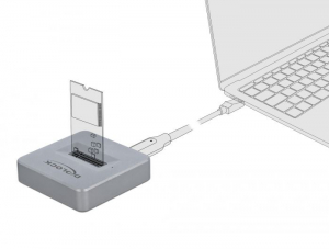 Delock M.2 NVMe PCIe SSD dokkoló szürke (64000)