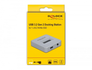 Delock M.2 NVMe PCIe SSD dokkoló szürke (64000)