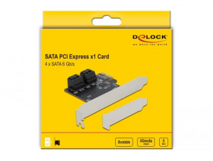 DeLock 4x SATA bővítő kártya PCI-E (90010)