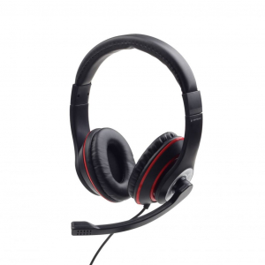 Gembird MHS-03-BKRD sztere&oacute; headset fekete-piros