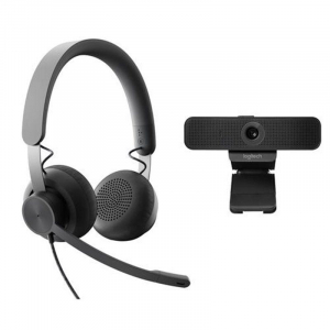 Logitech C925e webkamera + UC-kompatibilis vezetékes Zone headset (991-000339)