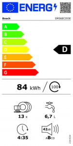 Bosch SMS6ECI93E szabadonálló mosogatógép