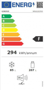 Gorenje NRK6181PW4 alulfagyasztós hűtőszekrény