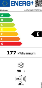 Electrolux LUB3AE88S beépíthető fagyasztószekrény