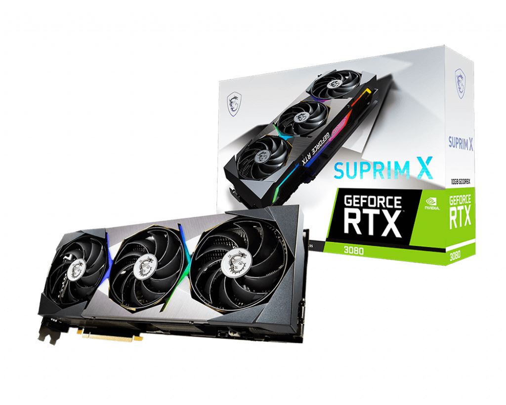 MSI GeForce RTX 3080 SUPRIM X 10G LHR videokártya