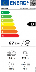 Electrolux EEM43300IX beépíthető mosogatógép