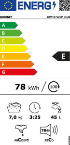 Indesit BTW B7220P EU/N felültöltős mosógép