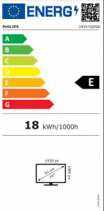 24" Philips  243V7QDSB/00 LCD monitor fekete