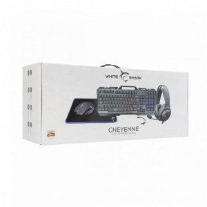 White Shark Cheyenne gamer combo (magyar billentyűzet+egér+egérpad+fejhallgató) (GC-4103-HU)