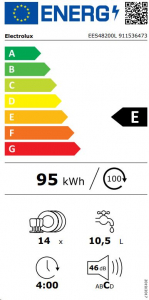 Electrolux EES48200L beépíthető mosogatógép