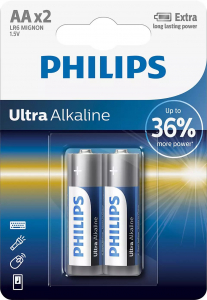 Philips Ultra Alkaline AA elem 2db (LR6E2B/10)
