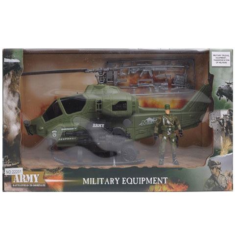 Magic Toys Army katonai helikopter figurával (MKM677911)