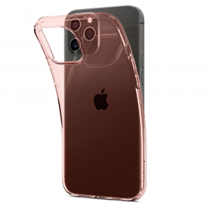 Spigen Crystal Flex Apple iPhone 12 Pro Max tok Rose Crystal - rózsaszín-átlátszó (ACS01474)