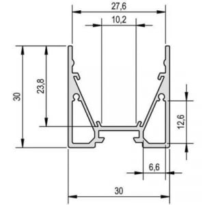 Profil Alumínium (H x Sz x Ma) 1000 x 30 x 30 mm Barthelme 62399811