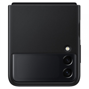 Samsung Galaxy Z Flip3 bőrtok fekete (EF-VF711LBEGWW)