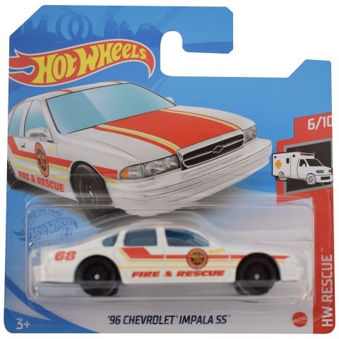 Mattel Hot Wheels: '96 Chevrolet Impala SS tűzoltó kisautó (5785/GTB12)
