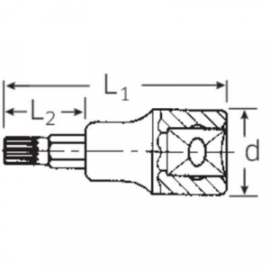 Stahlwille 54 X M 10 03060010 Sokszög (XZN) Dugókulcs bit betét M10 1/2 (12,5 mm)