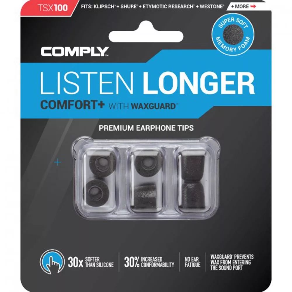 Comply Comfort Plus TSX-100 memóriahab fülilleszték fekete S (COM-Tsx100BkSM3pr)
