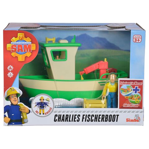 Simba Toys Sam a tűzoltó: Charlie horgászhajója játékszett (109251074038)