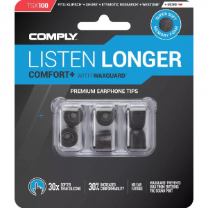 Comply Comfort Plus TSX-100 memóriahab fülilleszték fekete M (COM-Tsx100BkM3pr)