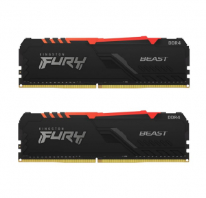 32GB 2666MHz DDR4 RAM Kingston Fury Beast RGB CL16 (2x16GB) (KF426C16BB1AK2/32)