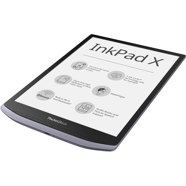 PocketBook PB1040 10.3" INKPad X e-book olvasó metálszürke (PB1040-J-WW)