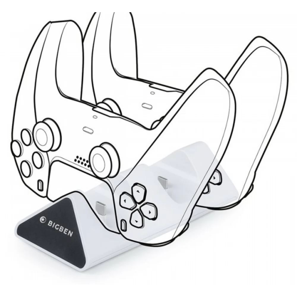 Nacon PS5 dupla kontroller töltő V2 fehér (PS5DUALCHARGERV2)