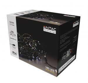 Entac Christmas IP44 180 LED f&eacute;nyf&uuml;z&eacute;r WW 14m (ECL-180-WW)