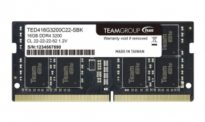 16GB 3200MHz DDR4 SODIMM RAM Team Group Elite CL22 (TED416G3200C22-S01)