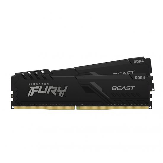 64GB 2666MHz DDR4 RAM Kingston Fury Beast Black CL16 (2x32GB) (KF426C16BBK2/64)