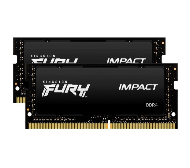 64GB 3200MHz DDR4 RAM Kingston Fury Impact notebook memória CL20 (2x32GB) (KF432S20IBK2/64 )