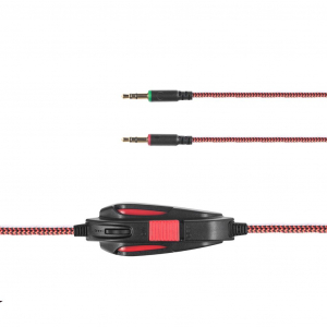 Modecom MC-831 RAGE gamer headset fekete-piros (S-MC-831-RAGE-RED)