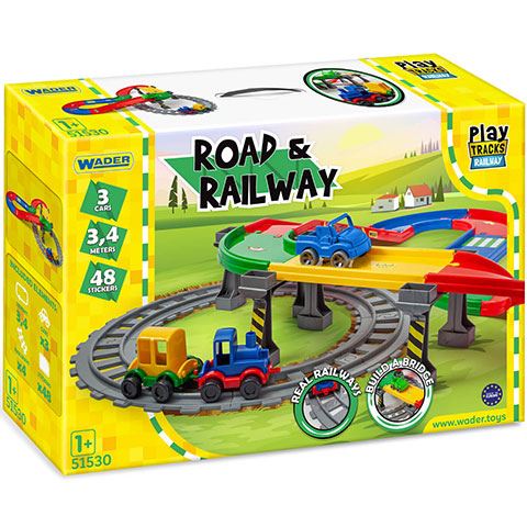 Wader Play Tracks Vasút és autópálya szett (51530)