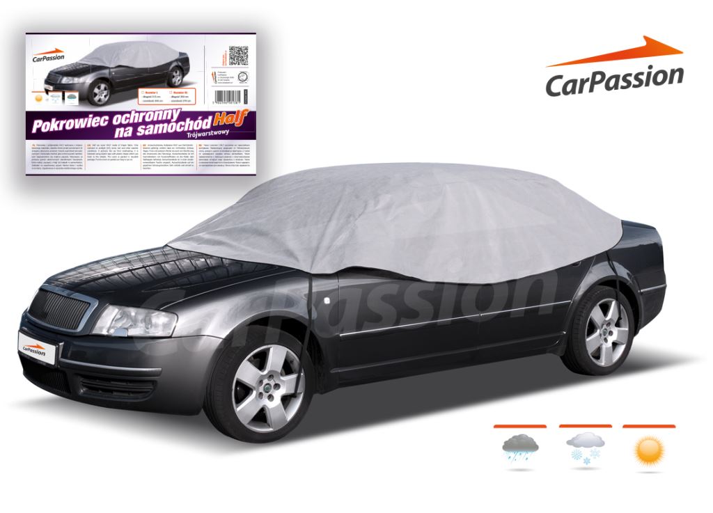CarPassion Half autó szélvédő  takaró ponyva kombi méret (10017)