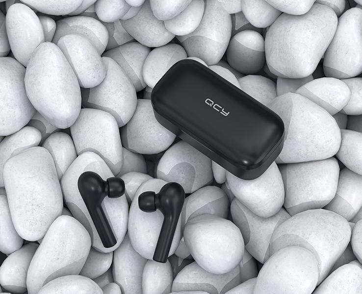 QCY T5 TWS Bluetooth mikrofonos fülhallgató fekete