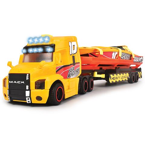 Simba Toys Sea Race Truck kamion versenyhajóval, fénnyel és hanggal (203747009)