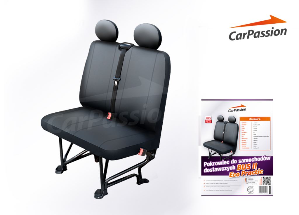 CarPassion BUS II Eco Practic kisteherautó üléshuzat, kétszemélyes L-es (30202)